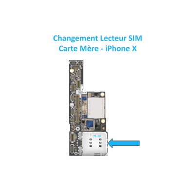 Changement / Réparation lecteur SIM sur carte mère iPhone X